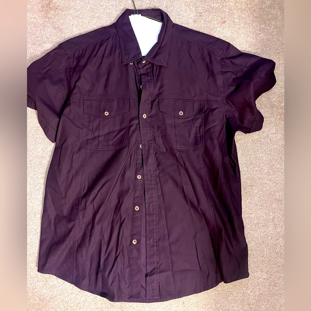 Batch brand eggplant editor men’s shirt M/L button Down Dress Shirt